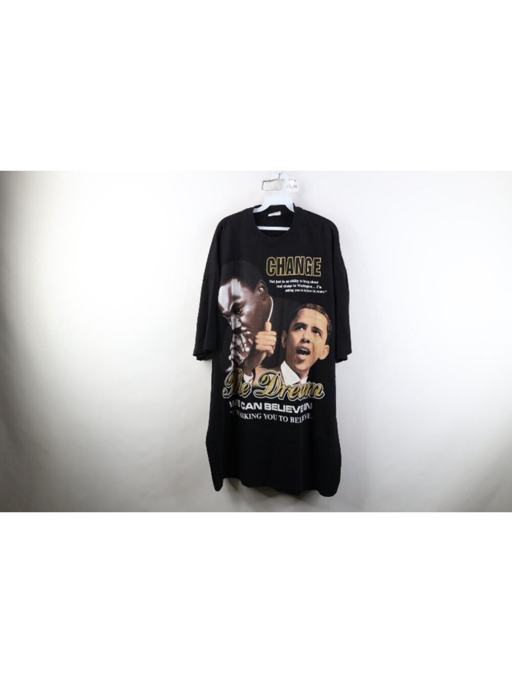 Vintage Y2K Mens 4XL Change The Dream MLK Jr President Barack Obama T-Shirt